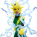 Vue latérale de la figurine Electro Francine Frye montrant les détails du costume