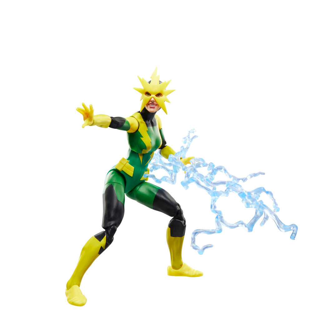 Zoom sur les accessoires lumineux accompagnant la figurine Marvel Electro