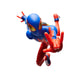 Figurine Spider-Boy Marvel posée sur un socle avec éclairage studio
