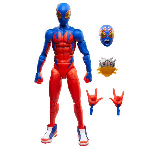 Vue latérale de la figurine Spider-Boy Marvel articulée en position dynamique