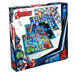 Boîte du set de 4 jeux de société Marvel Avengers par FOURNIER avec illustrations colorées des héros
