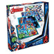 Boîte du set de 4 jeux de société Marvel Avengers par FOURNIER avec illustrations colorées des héros
