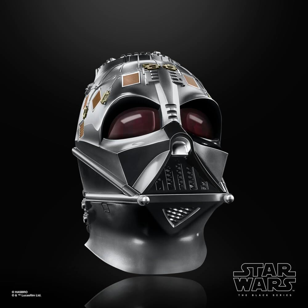Image du casque Obi Wan Kenobi à côté du casque Dark Vador, illustrant le duo emblématique