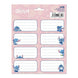 Lot complet de 16 étiquettes adhésives Disney Stitch disposées en éventail