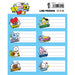 Vue rapprochée d'une étiquette BT21 adhésive posée sur une surface lisse montrant les détails du design