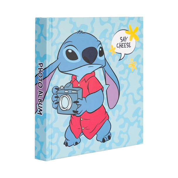 Couverture de l'album photo autocollant Disney Stitch avec illustration colorée du personnage Stitch
