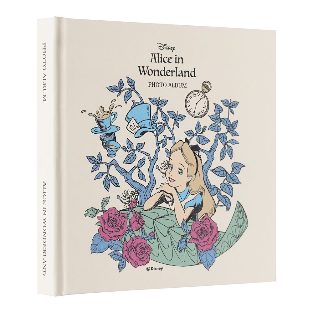 Couverture de l'album photo autocollant Disney Alice au Pays des Merveilles avec illustration colorée