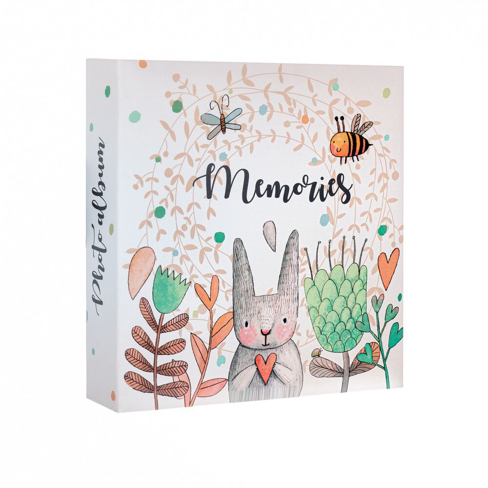 Couverture de l'album photo ERIK avec un motif lapin mignon sur fond pastel