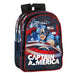 Sac à dos Marvel Captain America porté sur le dos, illustrant son confort et style