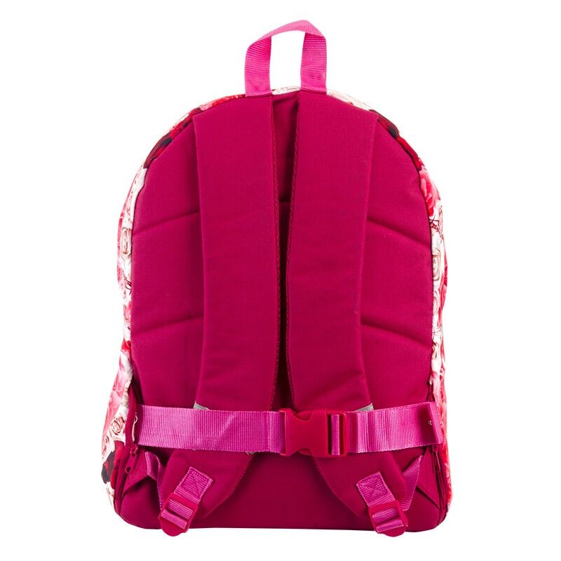 Sac à dos Roses PERONA utilisé en extérieur, soulignant son style tendance