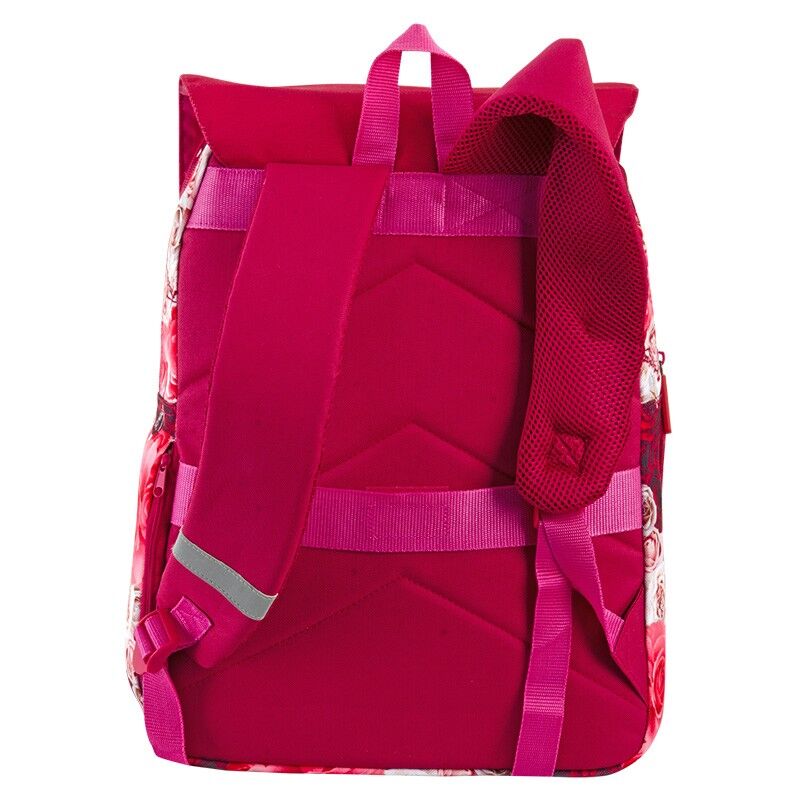 Poche latérale du sac à dos Roses PERONA contenant une bouteille d'eau pour un accès facile