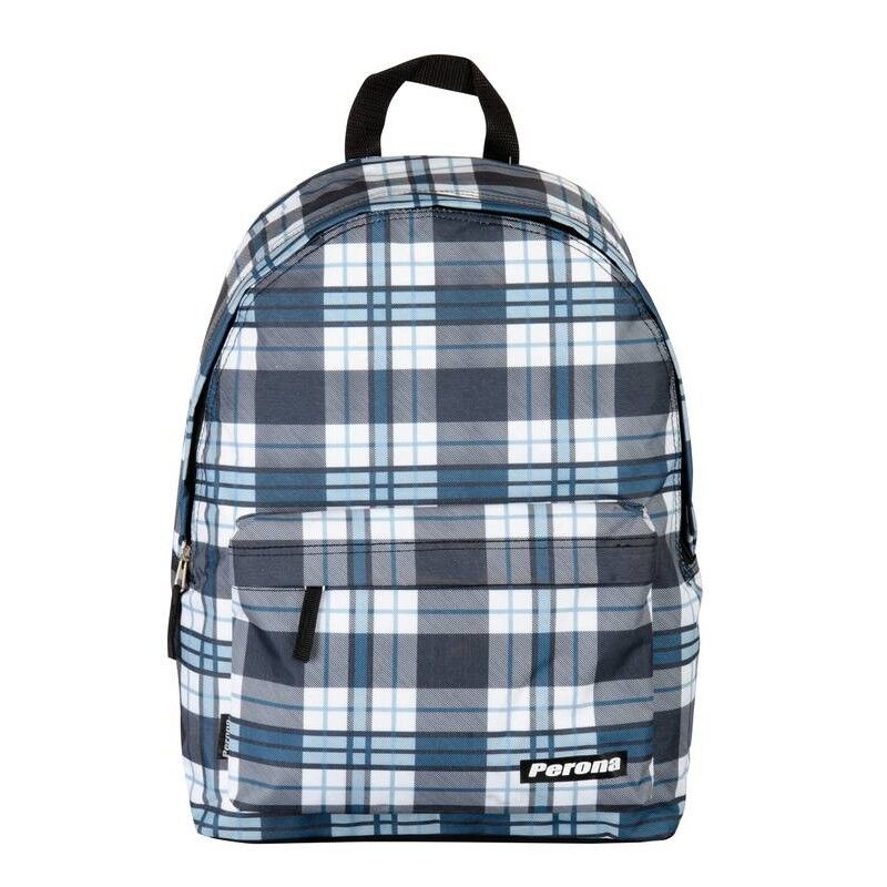 Vue de face du sac à dos PERONA 42cm avec compartiment principal fermé par zip