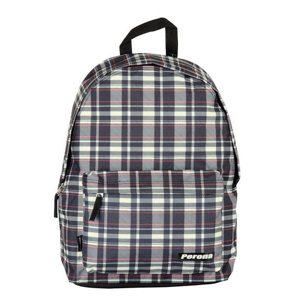 Vue avant du sac à dos PERONA 42 cm avec poche zippée frontale et design moderne