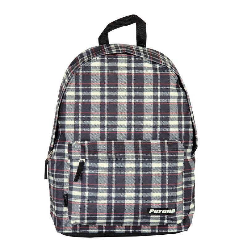 Vue avant du sac à dos PERONA 42 cm avec poche zippée frontale et design moderne