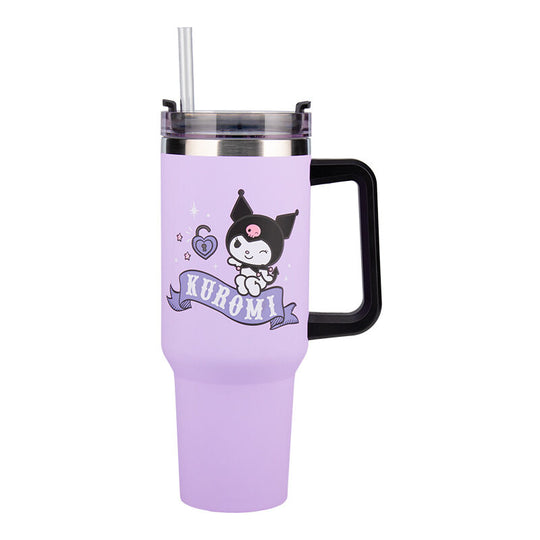 Vue latérale montrant la capacité de 1200ml de la gourde Hello Kitty Kuromi