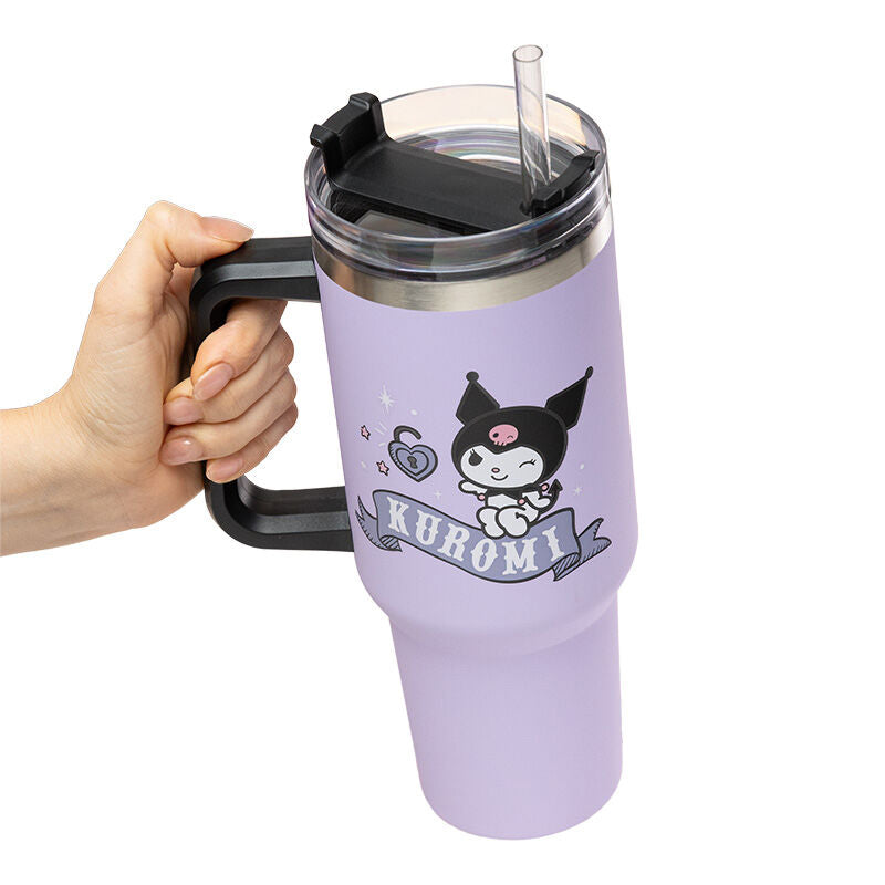 Zoom sur le logo PALADONE imprimé sur la gourde Hello Kitty Kuromi