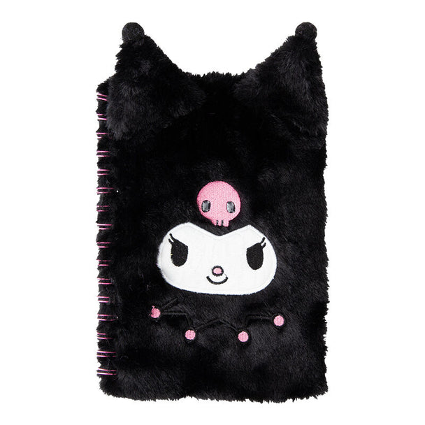 Vue du cahier A5 Hello Kitty Kuromi ouvert montrant les pages blanches prêtes à être remplies