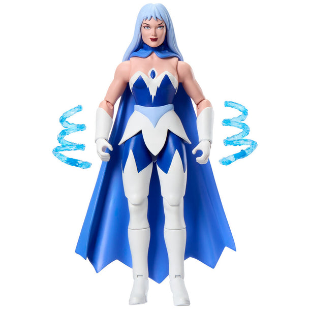 Figurine articulée Frosta 14cm de la collection Masters of the Universe Origins, avec cape amovible et spirales de glace translucides.
