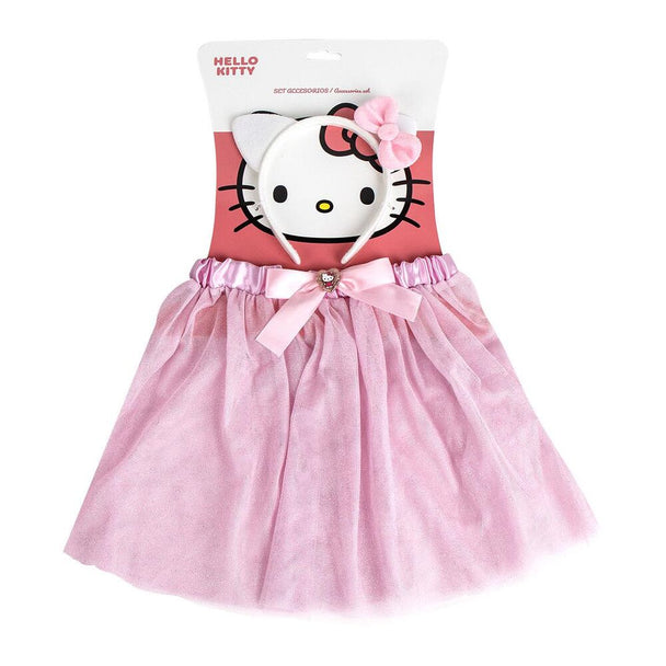Serre-tête Hello Kitty avec nœud rose et oreilles blanches pour enfant