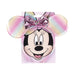 Vue de face du bandeau Minnie Disney CERDÁ avec nœud rouge et pois blancs sur fond noir
