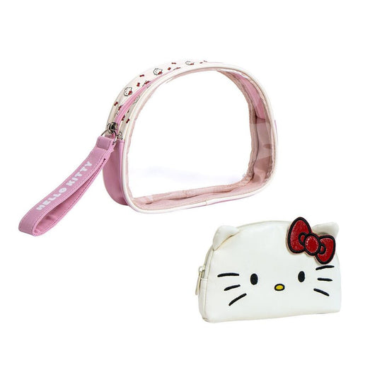 Vanity case Hello Kitty CERDÁ ouvert montrant l'intérieur spacieux et compartimenté
