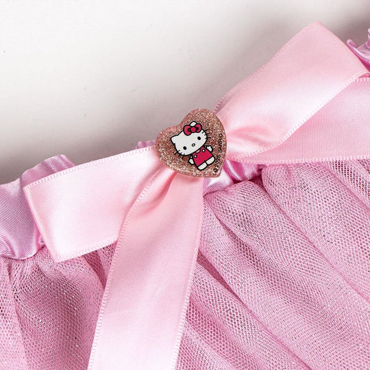 Détail du tissu polyester du tutu rose, doux et résistant pour enfant