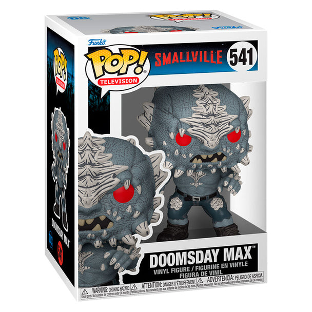 Figurine Funko POP Doomsday de Smallville en vinyle, 9 cm, présentée dans sa boîte cadeau officielle