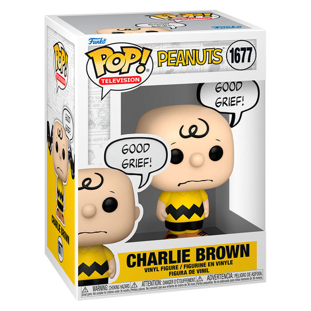 Figurine Funko POP Charlie Brown Peanuts en vinyle de 9 cm dans sa boîte cadeau originale