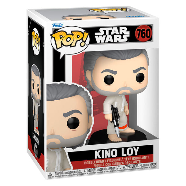 Figurine Funko POP Kino Loy Star Wars en vinyle de 9 cm présentée dans sa boîte cadeau officielle.