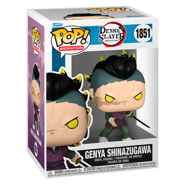 Figurine Funko POP Genya Shinazugawa de Demon Slayer en vinyle de 9 cm avec boîte cadeau
