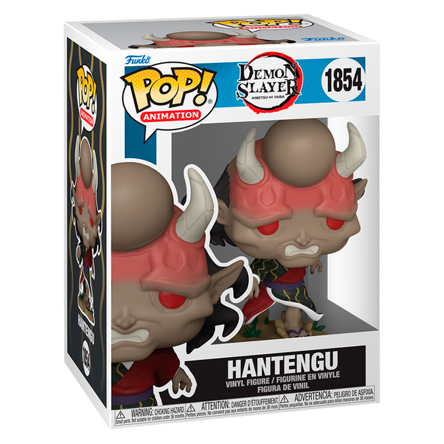 Figurine Funko POP Hantengu de Demon Slayer Kimetsu no Yaiba en vinyle de 9 cm dans sa boîte cadeau