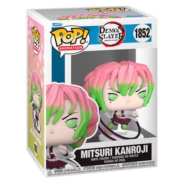 Figurine Funko POP de Mitsuri Kanroji de Demon Slayer en vinyle, haute qualité, présentée dans sa boîte cadeau, vue de face