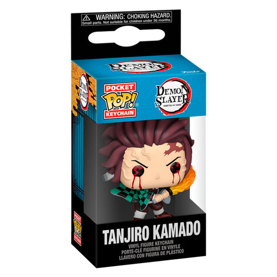 Porte-clés Funko Pocket POP représentant Tanjiro Kamado de Demon Slayer avec détails précis et couleurs vives