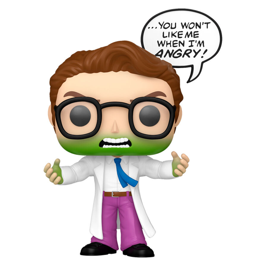 Boîte cadeau originale de la figurine Funko POP Marvel Bruce Banner Hulk, affichant le logo Marvel et le personnage en position dynamique