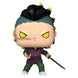 Vue de face de la figurine Funko POP Genya Shinazugawa, personnage de l'anime Kimetsu no Yaiba
