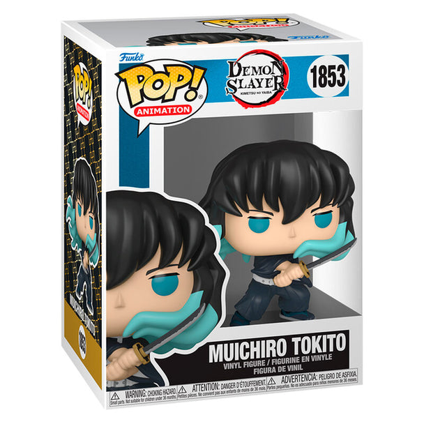 Vue de face de la figurine Funko POP Muichiro Tokito avec détails précis et couleurs vives