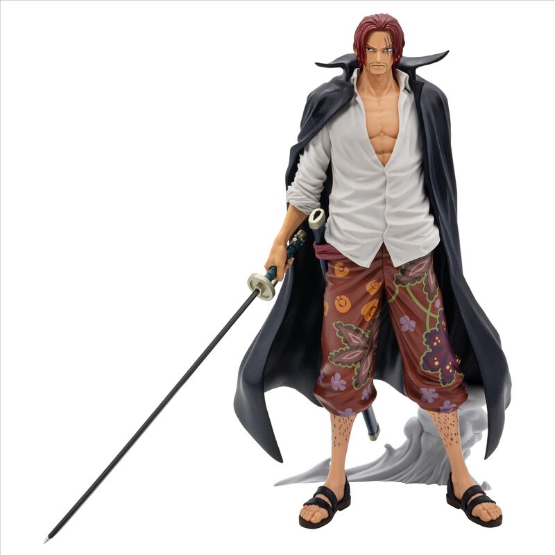 Figurine Shanks One Piece BANPRESTO vue de face avec détails précis et couleurs vives