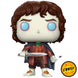 Vue rapprochée de la figurine Funko POP Frodo Baggins Chase, édition limitée, avec détails soignés et couleurs vives