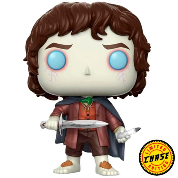 Vue de face de la figurine Funko POP Frodo Baggins édition spéciale 5 + 1 Chase