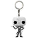 Porte-clés Pocket Pop Jack Skellington FUNKO, vue latérale montrant la taille compacte d'environ 4 cm