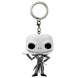 Porte-clés Pocket Pop Jack Skellington FUNKO, vue latérale montrant la taille compacte d'environ 4 cm