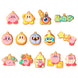 Détail du porte-clés Kirby montrant les cookies assortis en relief