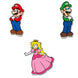 Magnet Princesse Peach 6cm en robe rose, figurine surprise Super Mario Bros BANDAI