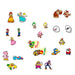 Magnet Super Mario Bros 6cm avec Mario en tenue rouge et bleu, figurine officielle BANDAI