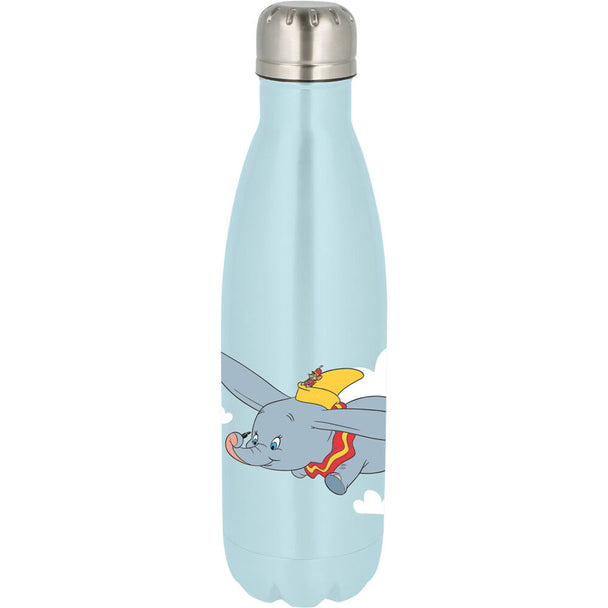 Gourde Disney Dumbo en acier inoxydable 780ml avec bouchon à vis anti-fuite, design coloré et pratique pour un usage quotidien.