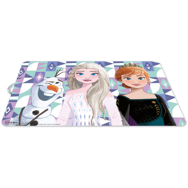Set de table Disney La Reine des Neiges STOR en plastique, dimensions 43x28 cm, design coloré sur fond blanc.