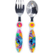 Set de couverts métal Disney Stitch comprenant une cuillère et une fourchette avec design coloré et dimensions compactes
