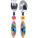 Set de couverts métal Disney Stitch comprenant une cuillère et une fourchette avec design coloré et dimensions compactes