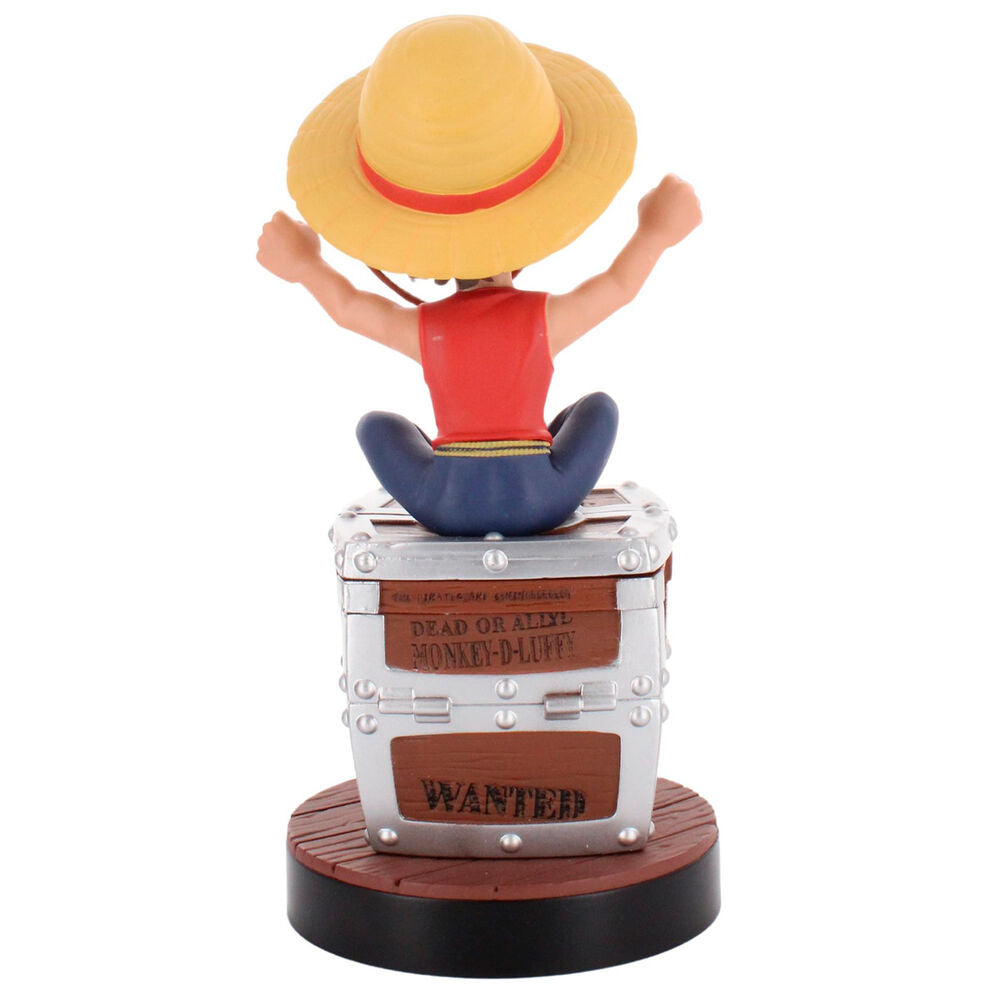 Support Luffy avec télécommande universelle maintenue, design et fonctionnalités visibles
