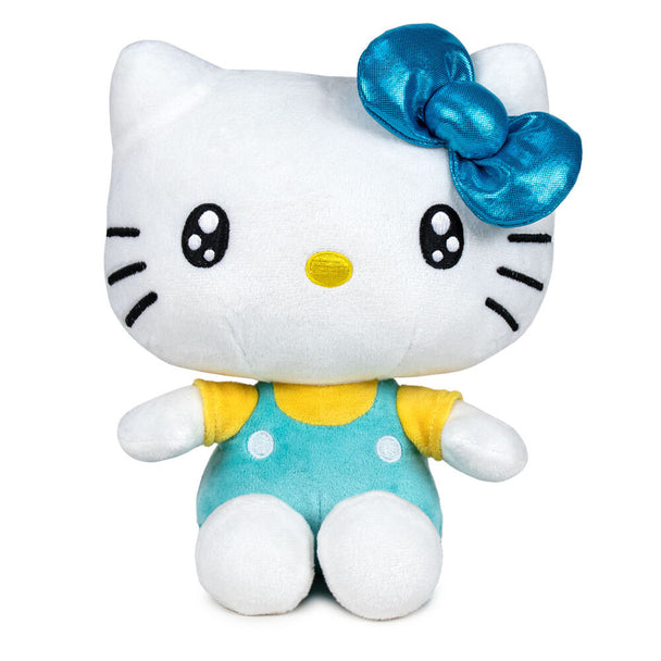 Peluche Hello Kitty 50e anniversaire de 58 cm, design exclusif PLAY BY PLAY, vue de face sur fond blanc.